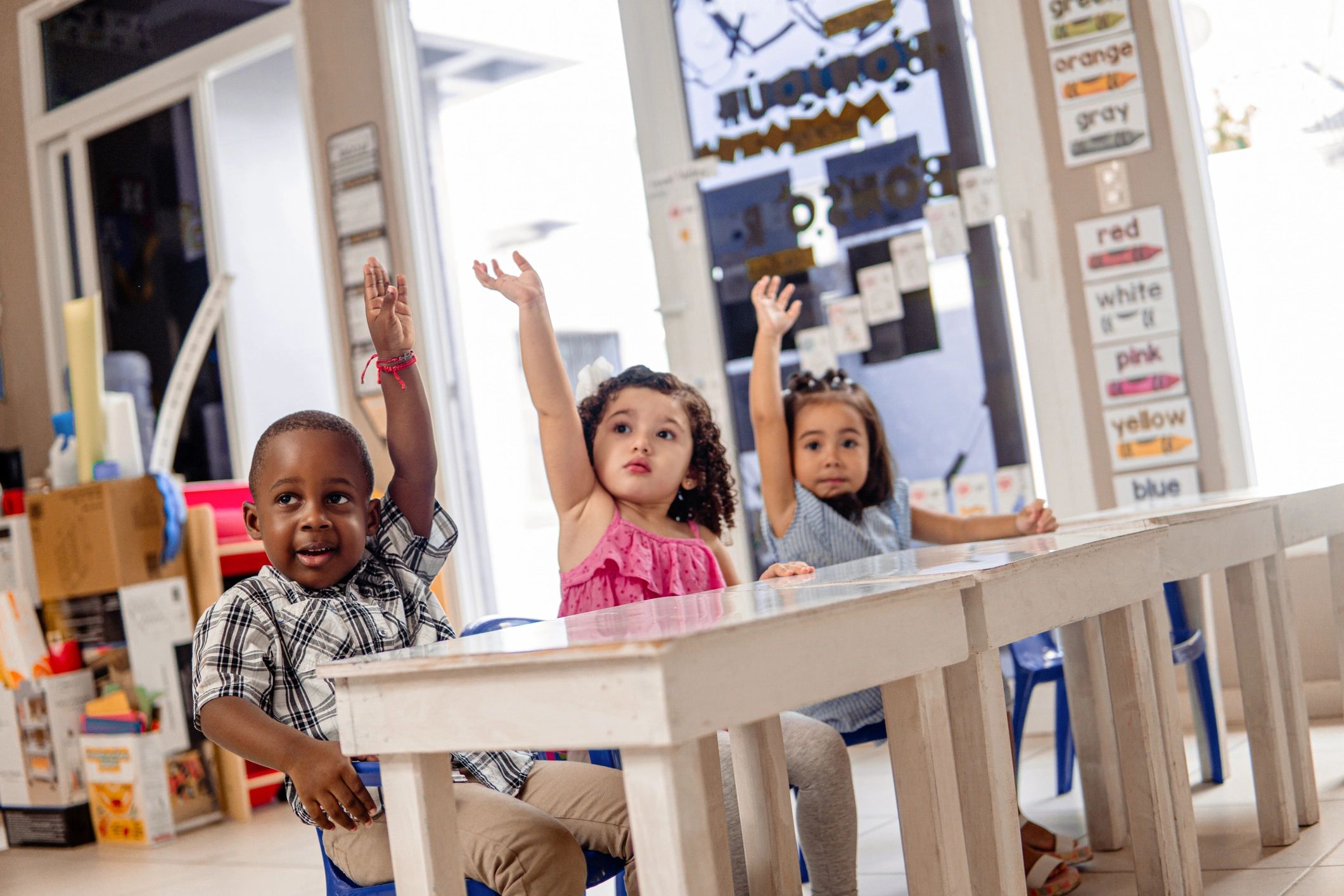 preschool classroom children learning