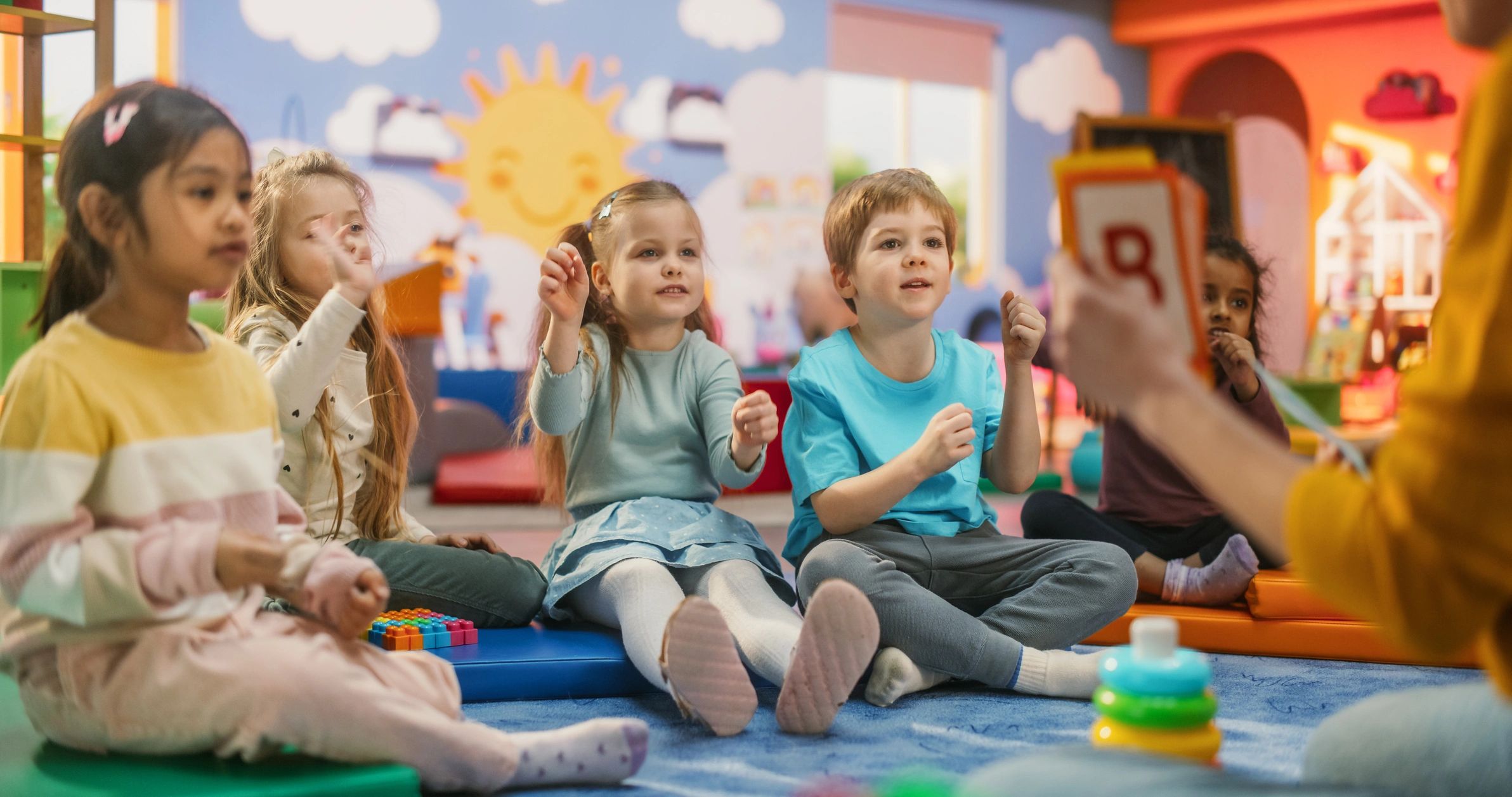 preschool classroom children learning